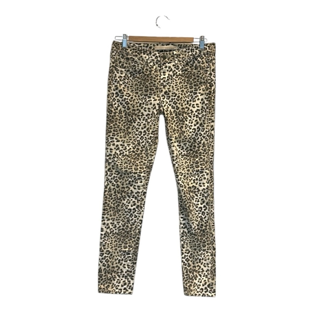 Rich & Skinny Leopard Animal Print Skinny Jeans Mid Rise Size 27